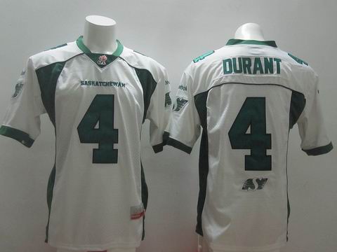 CFL Saskatchewan Roughriders #4 Darian Durant white jersey