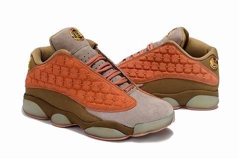 CLOT x Air Jordan 13 Low shoes orange brown