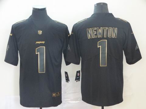 Carolina Panthers #1 Newton black golden rush jersey