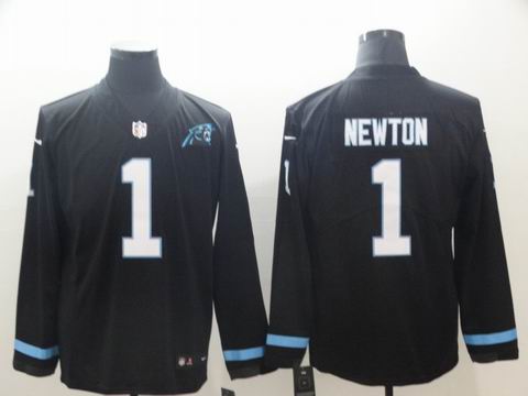 Carolina Panthers #1 Newton black long sleeve jersey