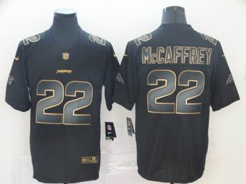 Carolina Panthers #22 McCAFFREY black golden rush jersey