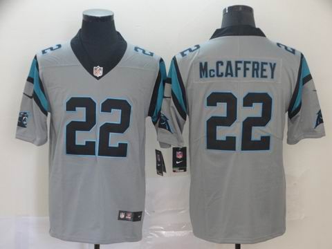 Carolina Panthers #22 McCAFFREY gray interverted jersey