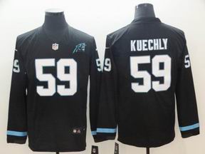 Carolina Panthers #59 Kuechly black long sleeve jersey