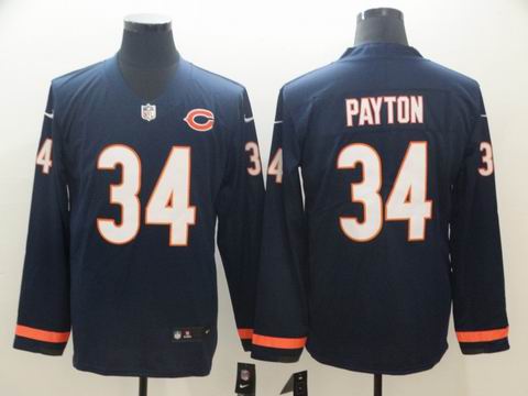Chicago Bears #34 Payton blue long sleeve jersey