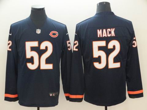 Chicago Bears #52 Mack blue long sleeve jersey