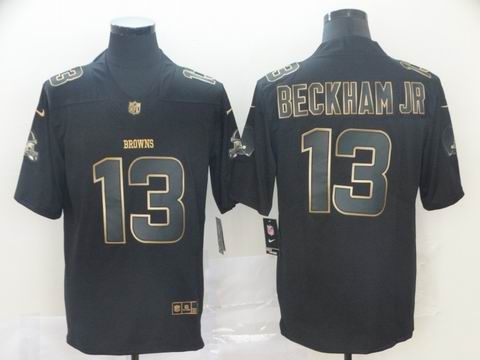 Cleveland Browns #13 Beckham jr black golden rush jersey