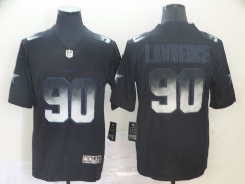 Dallas Cowboys #90 Demarcus Lawrence black smoke fashion jersey