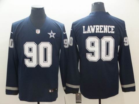 Dallas Cowboys #90 Lawrence blue long sleeve jersey
