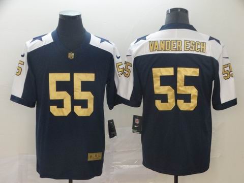 Dallas cowboys #55 VANDER ESCH blue golden jersey
