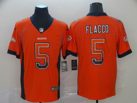 Denver Broncos #5 Flacco orange drift fashion rush jersey