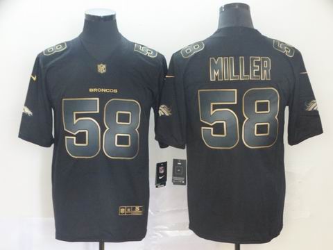 Denver Broncos #58 Miller black golden rush jersey