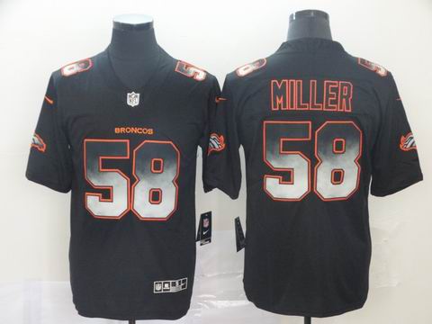 Denver Broncos #58 Miller black smoke fashion jersey