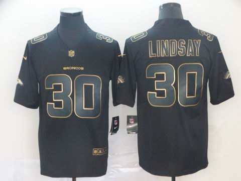 Denver broncos #30 Linasay black golden rush jersey