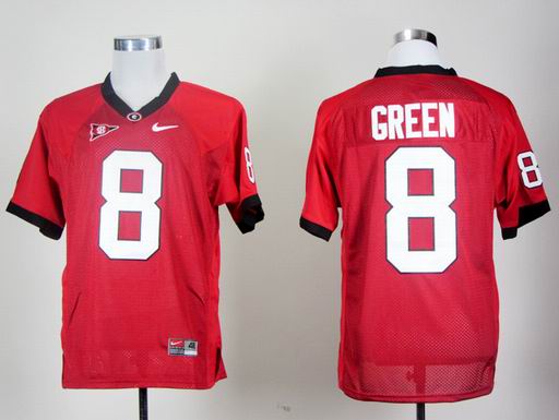 Georgia Bulldogs AJ Green 8 Red College Football Jersey