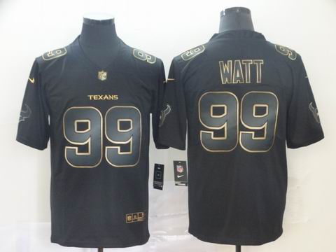 Houston Texans #99 Watt black golden rush jersey