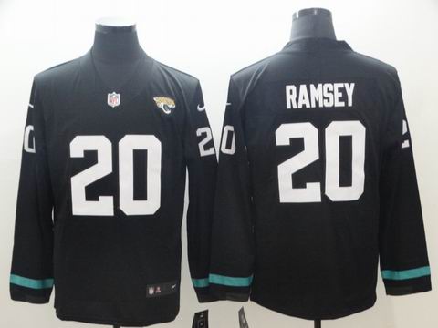 Jacksonville Jaguars #20 Ramsey black long sleeve jersey