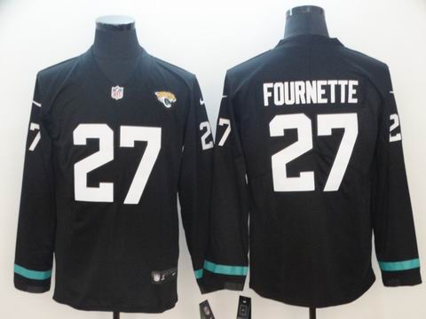 Jacksonville Jaguars #27 Fournette black long sleeve jersey