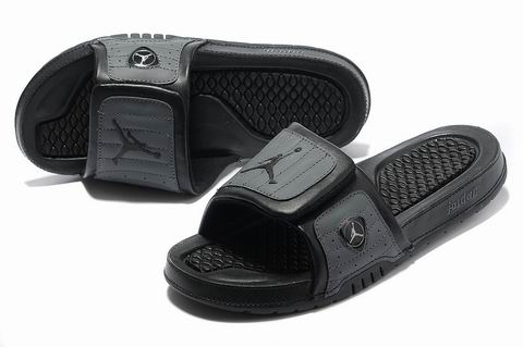 Jordan 14 Slippers dark black