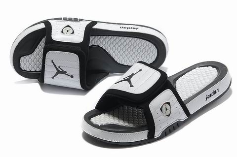 Jordan 14 Slippers white black