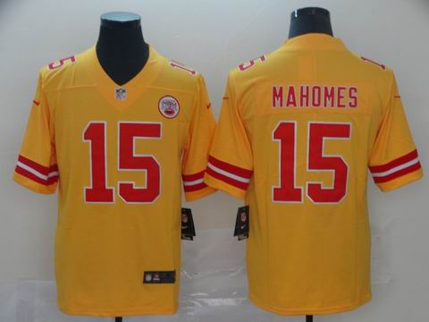 Kansas city Chiefs #15 MAHOMES yellow interverted jersey