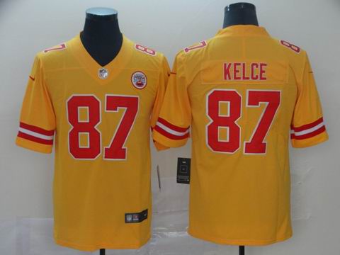 Kansas city Chiefs #87 KELCE yellow interverted jersey