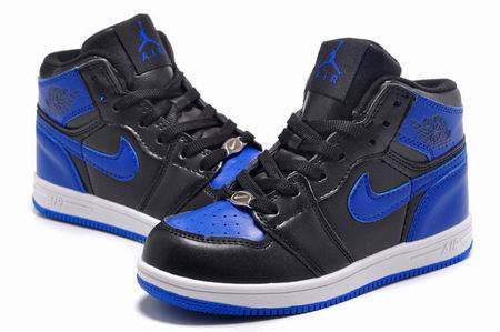 Kids Air Jordan 1 Retro shoes black blue
