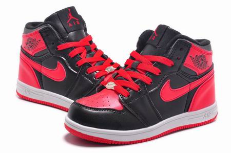 Kids Air Jordan 1 Retro shoes black red