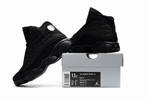 Kids air jordan retro 13 shoes black