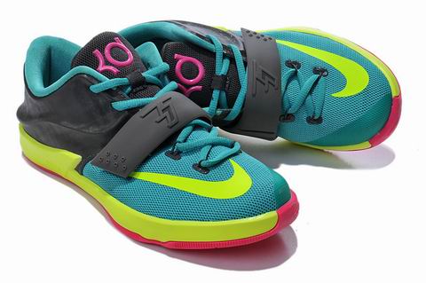 Kids nike durant shoes blue green pink