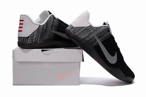 Kobe 11 knit shoes black white
