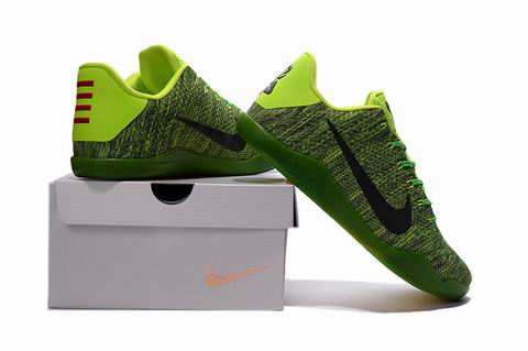 Kobe 11 knit shoes green black