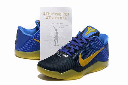 Kobe 11 shoes blue yellow