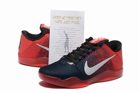 Kobe 11 shoes red navy