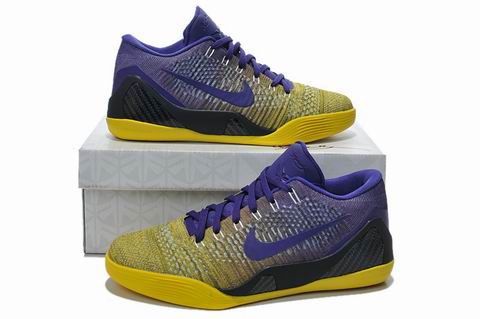 Kobe IX elite low shoes purple yellow