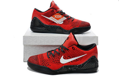 Kobe IX elite low shoes red white black