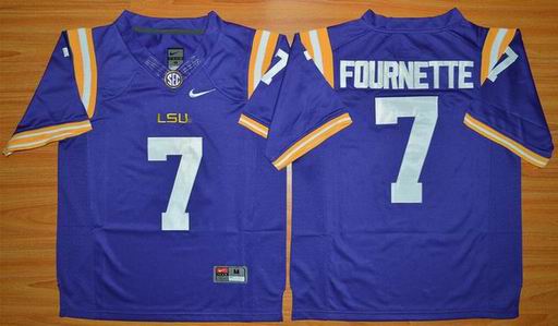 LSU Tigers Leonard Fournette 7 NCAA Football Jersey - Purple