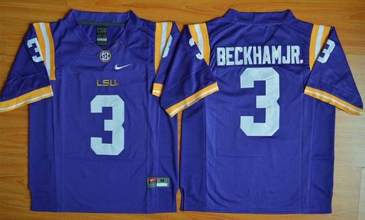 LSU Tigers Odell Beckham Jr. 3 NCAA Football Jersey - Purple
