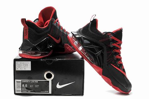 Lebron XII Low PRM shoes black red