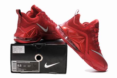 Lebron XII Low PRM shoes red white