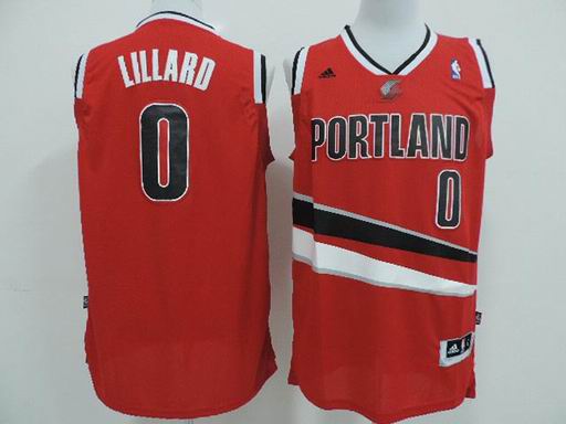 Lillard #0 Portland blazers jersey red