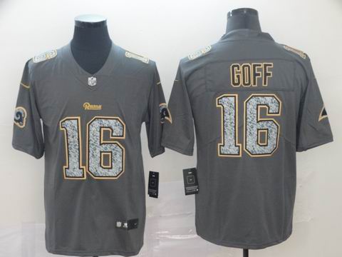 Los Angeles Rams #16 GOFF gray fashion static jersey