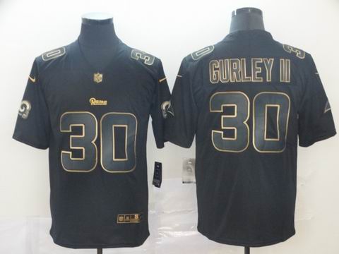 Los Angeles Rams #30 Gurley II black golden rush jersey