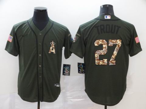 MLB Angels #17 OHTANI army green game jersey