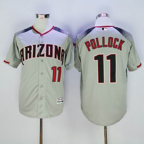 MLB Arizona Diamondbacks #11 AJ Pollock grey jersey