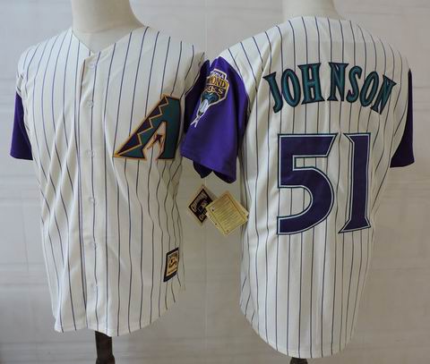 MLB Arizona Diamondbacks #51 Randy Johnson beige jersey