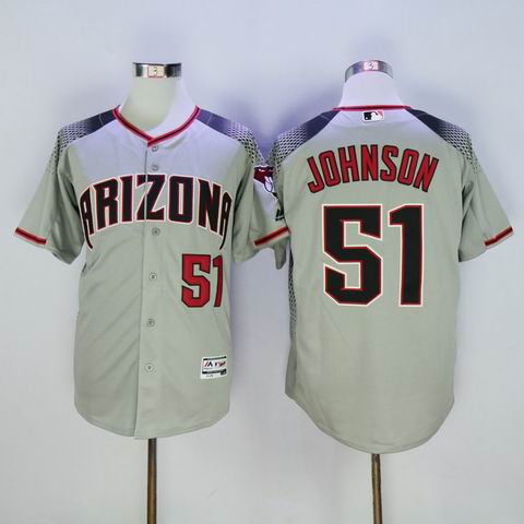 MLB Arizona Diamondbacks #51 Randy Johnson grey jersey