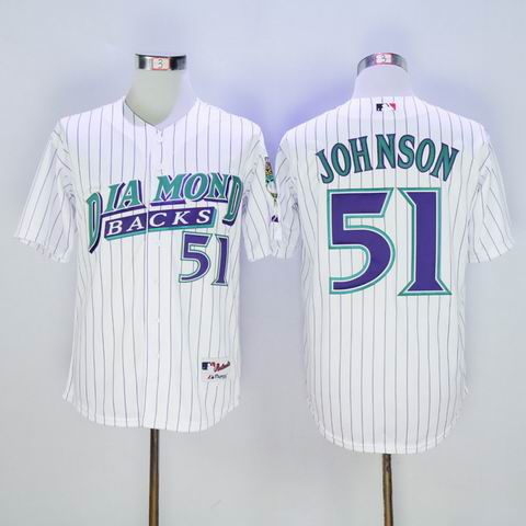 MLB Arizona Diamondbacks #51 Randy Johnson white jersey