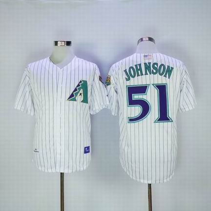 MLB Arizona Diamondbacks #51 Randy Johnson white m&n jersey