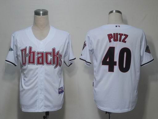 MLB Arizona Diamondbacks 40 J.J. Putz Home White Cool Base Jersey