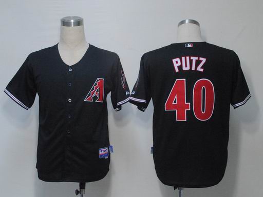 MLB Arizona Diamondbacks 40 J.J. Putz black Cool Base Jersey